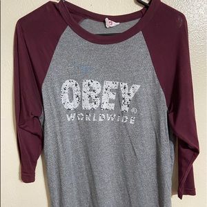 Obey 3/4 sleeve